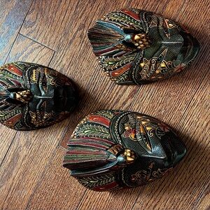 SIM Indonesia Handcrafted Tribal Mask Set - Multicolor
